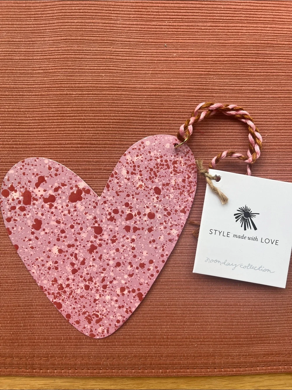 Noonday Collection Heart Ornaments in Burgundy, Pink, Magenta